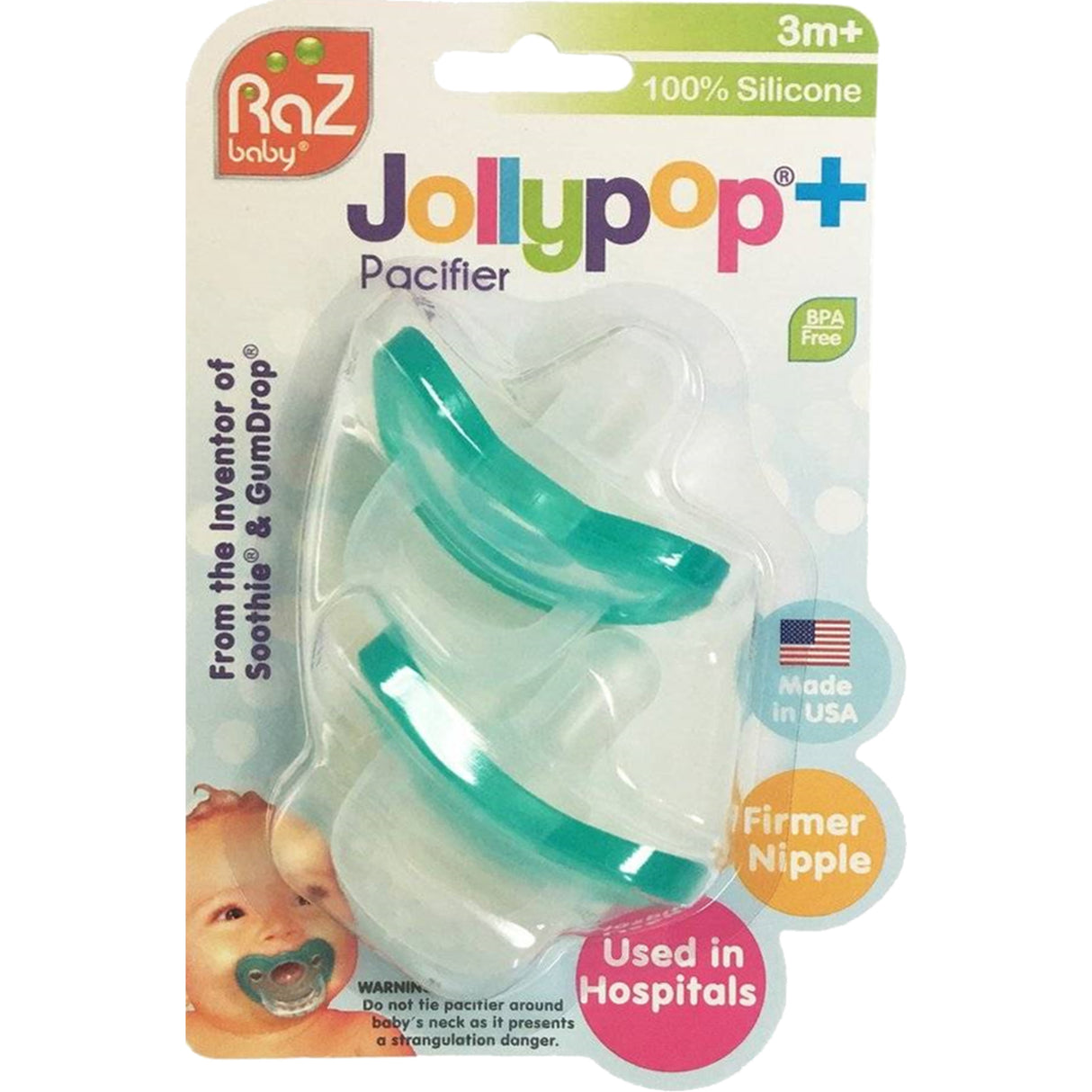 RAZBABY JOLLYPOP PACIFIER +3MN