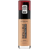 L'Oreal Paris Infallible 24 Hour Fresh Wear Foundation, Lightweight, Golden Amber, 1 oz.