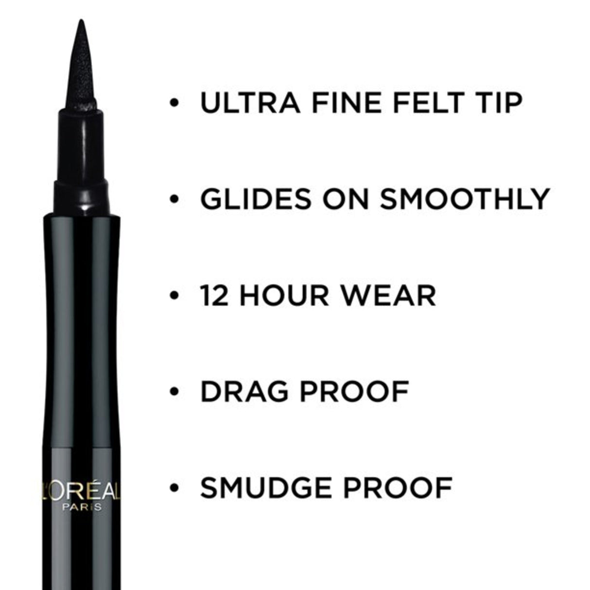 L'Oreal Paris Infallible Super Slim Long-Lasting Liquid Eyeliner, Black, 0.034 fl. oz.