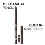 L'Oreal Paris Infallible Never Fail Pencil Eyeliner with Built in Sharpener, Black Brown, 0.008 oz.