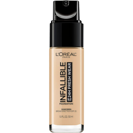 L'Oreal Paris Infallible 24 Hour Fresh Wear Foundation, Lightweight, Linen, 1 oz.