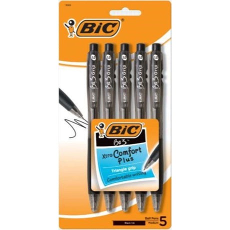 BIC BU3 GRIP MED POINT 5CT PEN