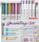 Zebra Journaling Set asst 12pk Assorted - Mildliner Highlighter (6), Clickart (5), Mark On (1)-045888140127-LR-362595-1-LR eShop