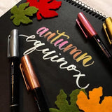 Zebra Medium Point Metallic Brush Pen - Assorted Metallics, 3 count-045888016033-LR-331079-9-LR eShop