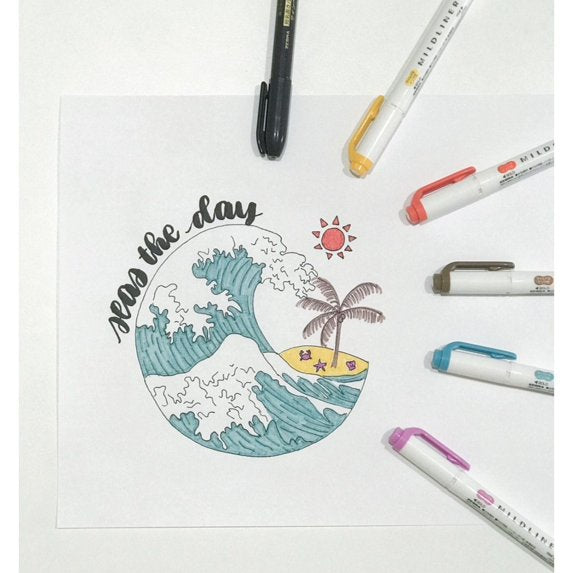 Zebra Mildliner Double Ended Creative Marker - Smoke Blue-045888784208-LR-331017-7-LR eShop