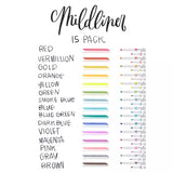 Zebra Mildliner Double Ended Highlighter - Assorted Colors, 15 pack-045888781153-LR-358289-4-LR eShop