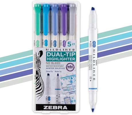 Zebra Pen Mildliner Dual-Tip Highlighter Set - Winter Solstice - 5pk-045888783256-LR-362598-1-LR eShop