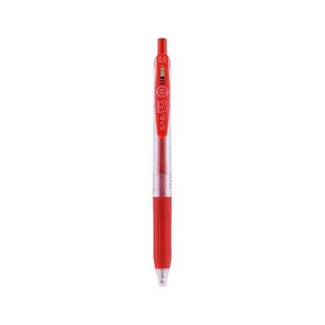 Zebra Sarasa Clip 0.5mm Gel Retractable Pens - Red, 12 ct-045888473300-LR-331029-1-LR eShop