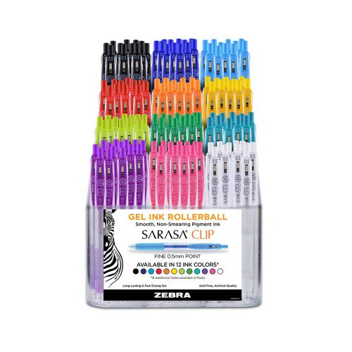 Zebra Sarasa Clip Gel Ink Rollerball Pen Display, 144 count-045888473072-LR-331025-1-LR eShop