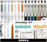 Zebra Sarasa Clip Vintage Gel Pens and Mildliner Highlighters Neutral Set, 14 pack-045888101142-LR-358284-1-LR eShop