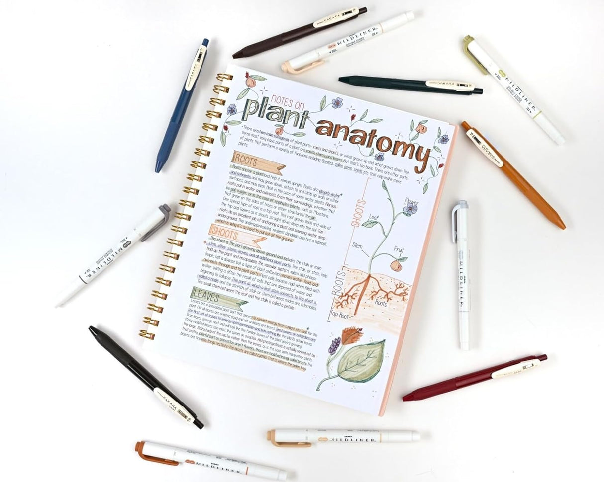 Zebra Sarasa Clip Vintage Gel Pens and Mildliner Highlighters Neutral Set, 14 pack-045888101142-LR-358284-5-LR eShop