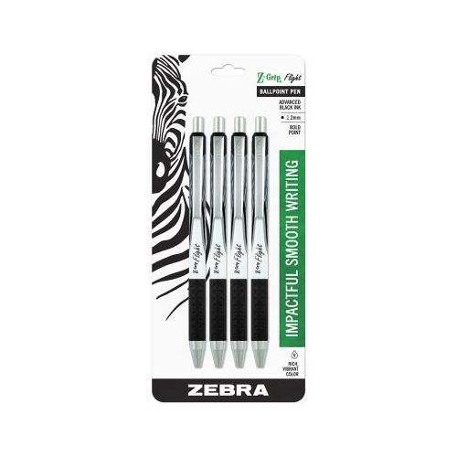 Zebra Z-Grip Flight Ballpoint Pen Advanced Black Ink-045888219144-LR-250250-1-LR eShop