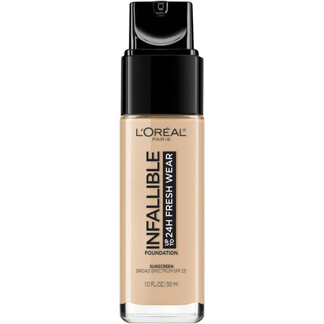 L'Oreal Paris Infallible 24 Hour Fresh Wear Foundation, Lightweight, True Beige, 1 oz.