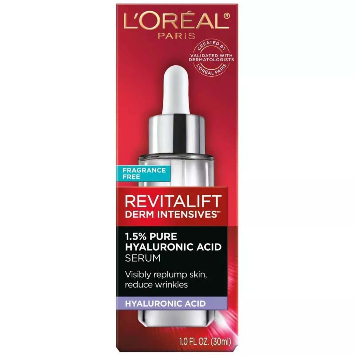 L'Oreal Paris Revitalift Derm Intensives Hyaluronic Acid Face Serum, , 1 fl. oz.