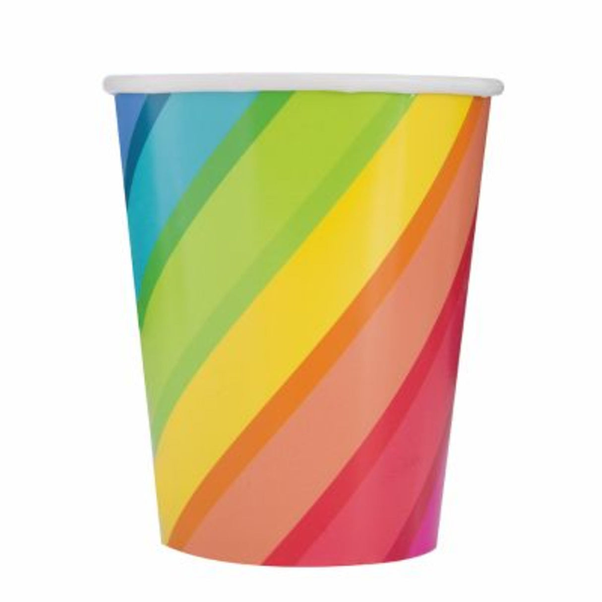 Balloon and Rainbow Birthday Paper Cups,  9 oz, 8 ct